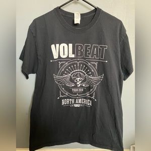 Volbeat Band Tee Tour Merch Concert Shirt Rock Music Shirt Size Large *FLAW